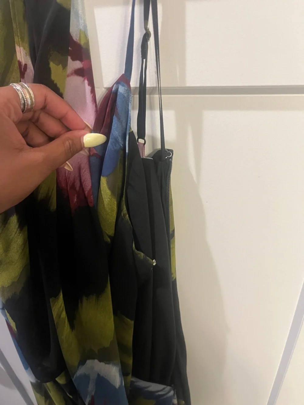 Abercrombie & Fitch Black Floral Cowl-Back Maxi Dress